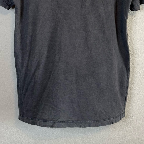 Aerie Distressed V Neck Boyfriend T Shirt Smoked Gray Short Sleeve Top Size Smal - Picture 9 of 12